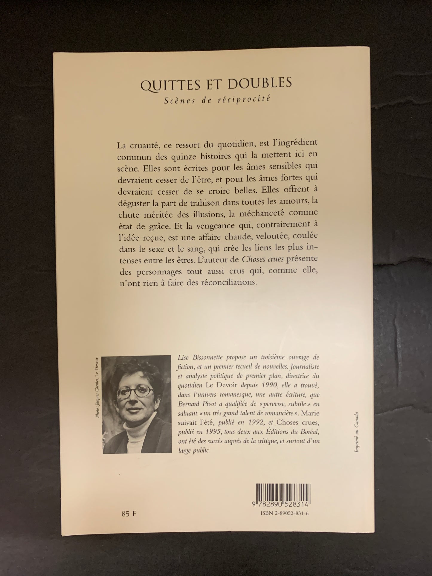 QUITTES ET DOUBLES