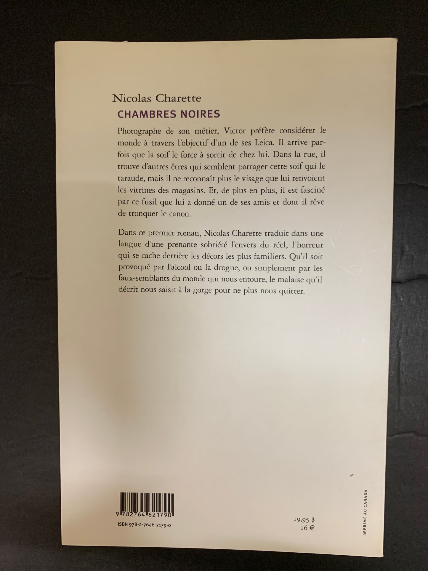 CHAMBRES NOIRES