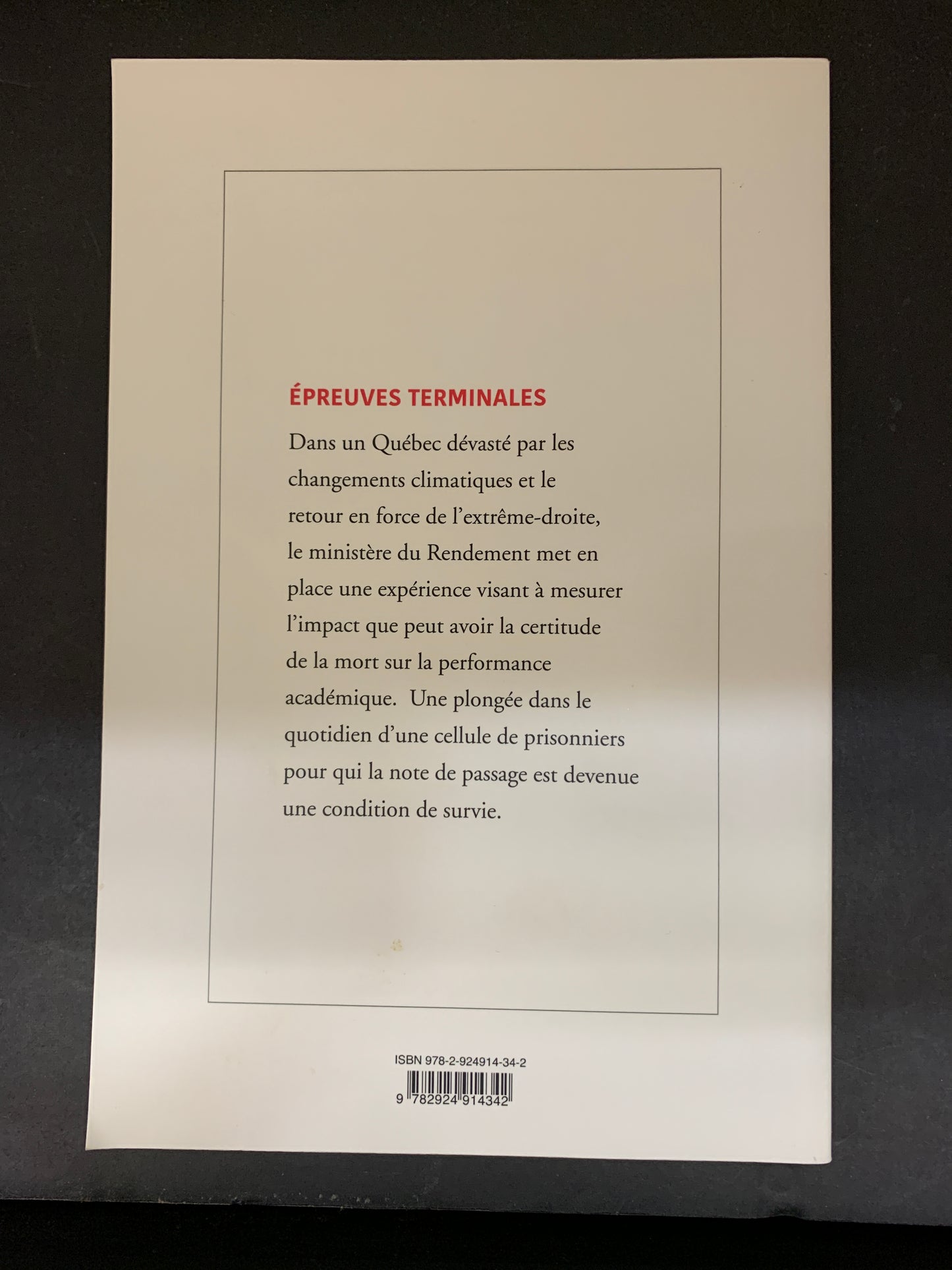 ÉPREUVES TERMINALES