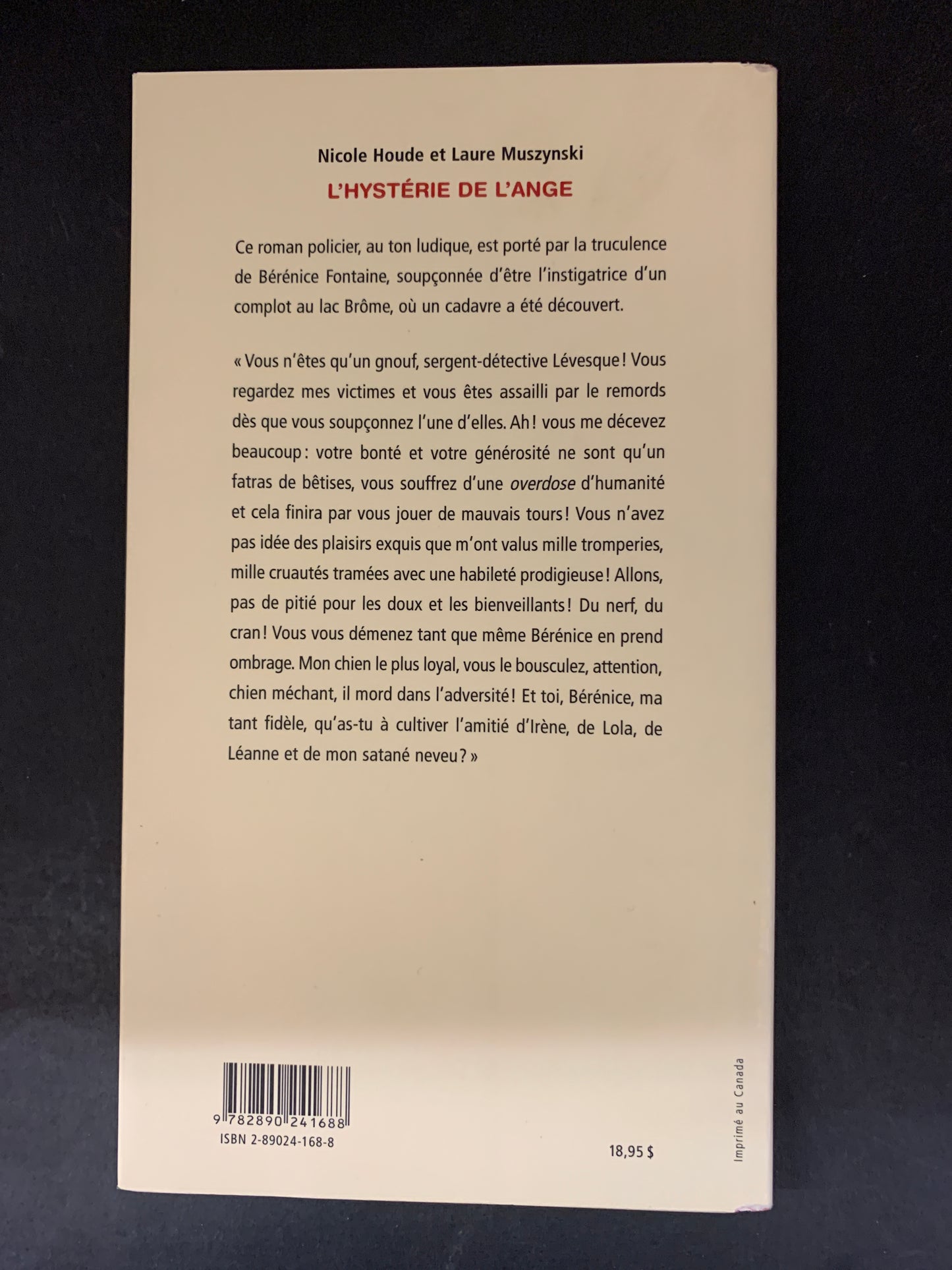 L'HYSTÉRIE DE L'ANGE