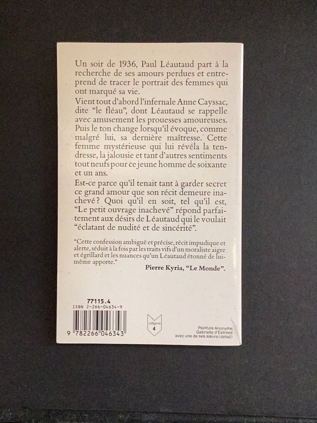 LE PETIT OUVRAGE INACHEVÉ