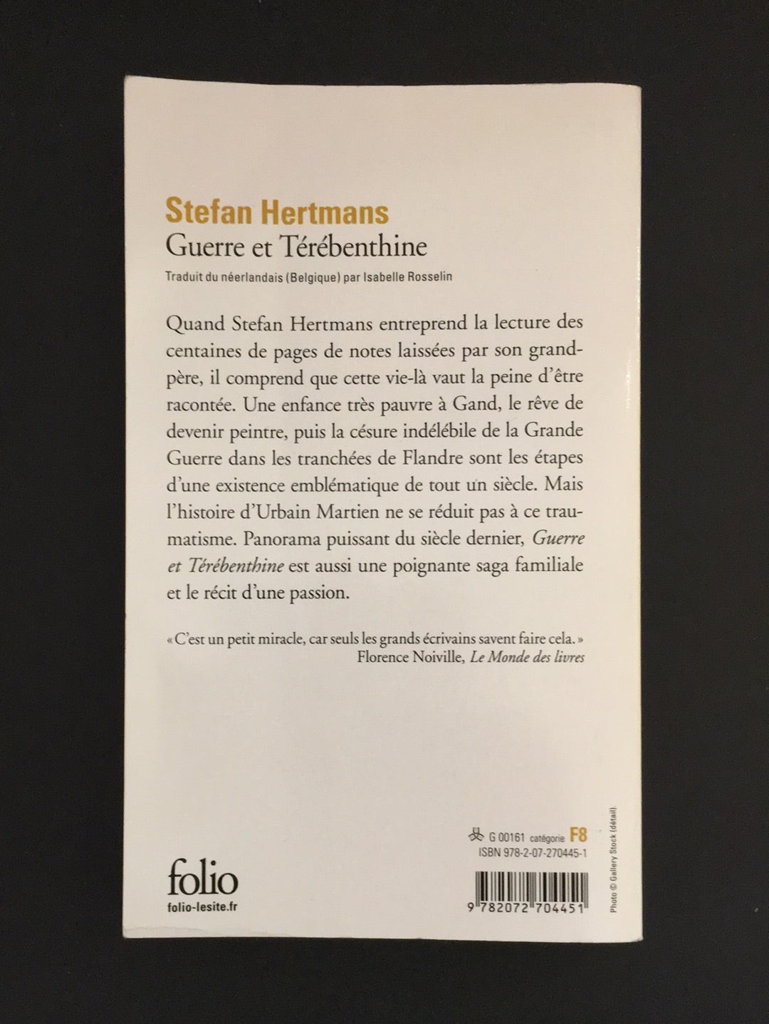 GUERRE ET TÉRÉBENTHINE
