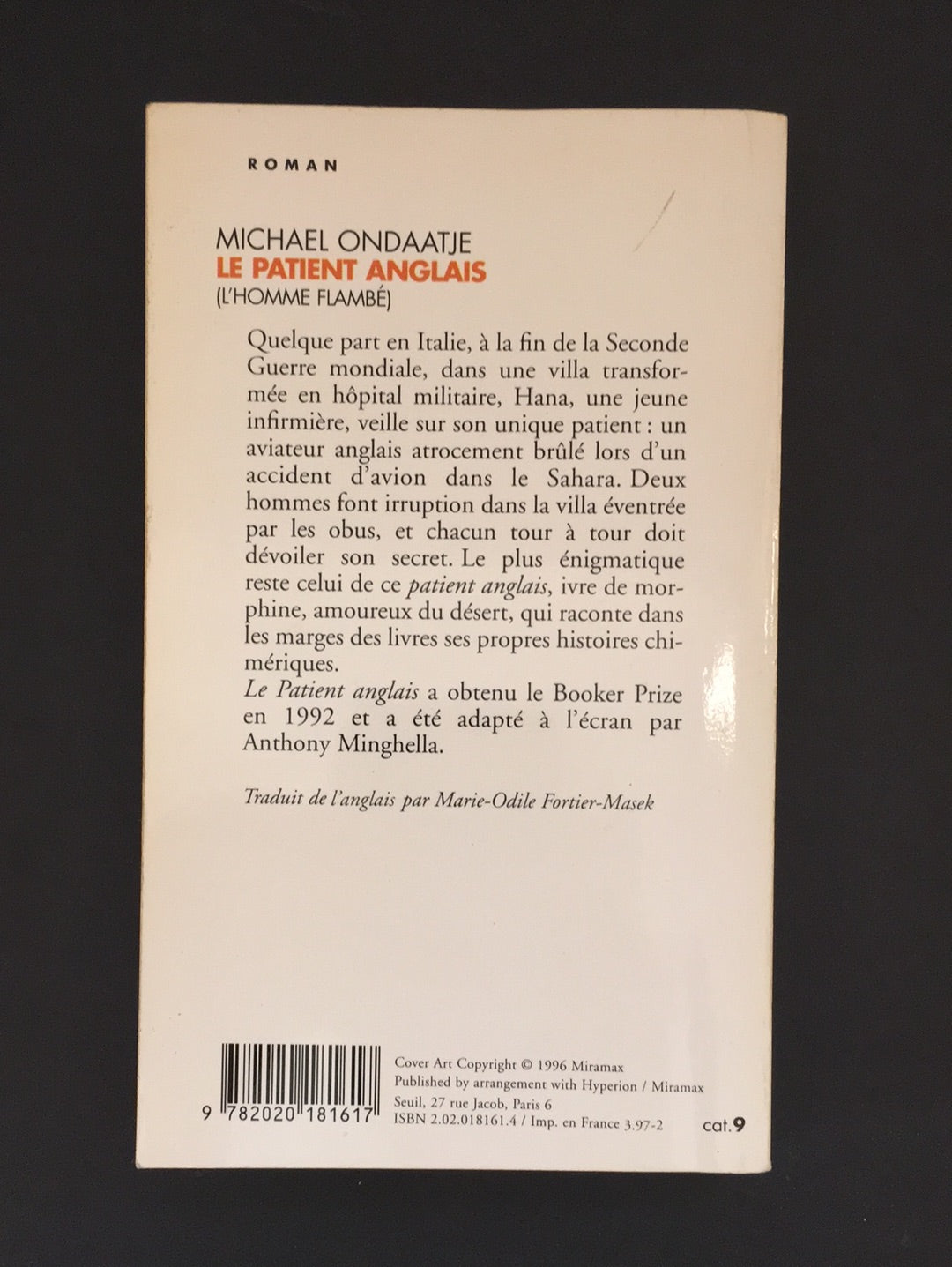 LE PATIENT ANGLAIS
