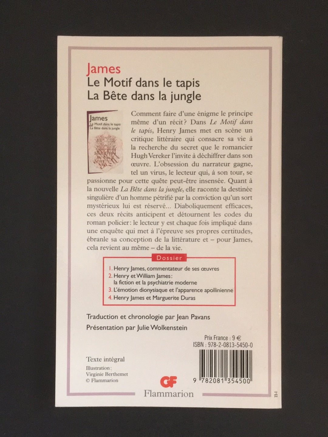 LE MOTIF DANS LE TAPIS / LA BÊTE DANS LA JUNGLE - BILINGUE