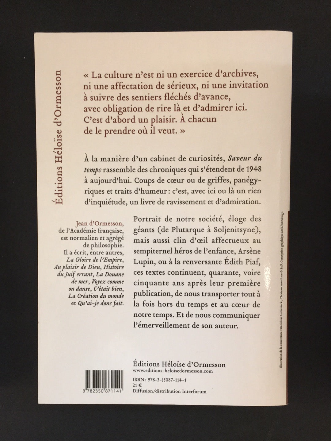SAVEUR DU TEMPS