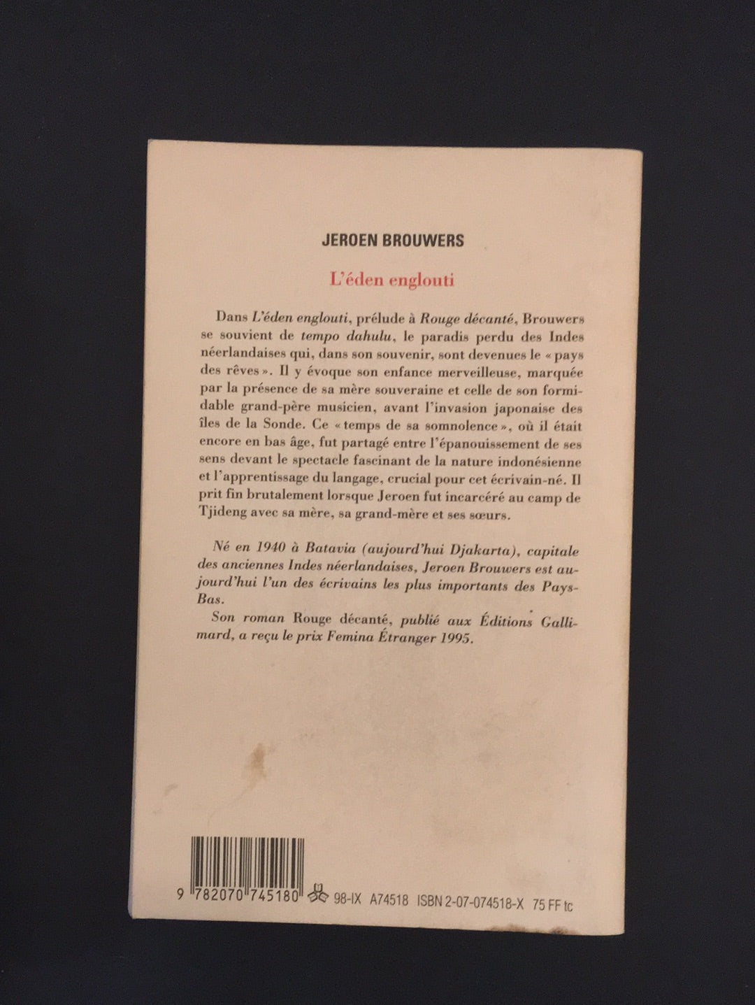 L'ÉDEN ENGLOUTI.