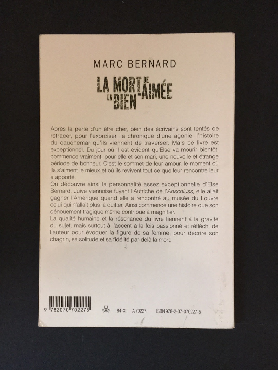 LA MORT DE LA BIEN-AIMÉE