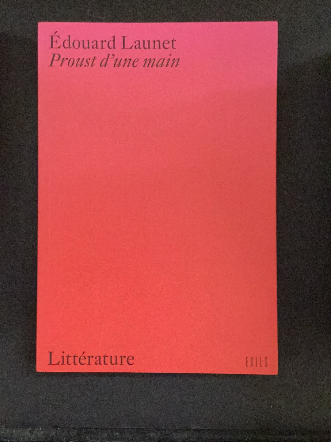 PROUST D'UNE MAIN