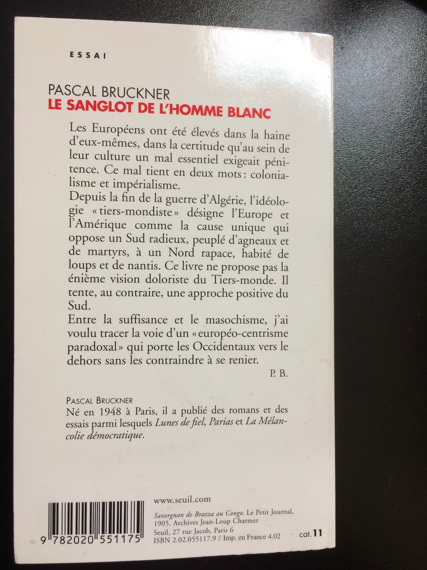 LE SANGLOT DE L'HOMME BLANC
