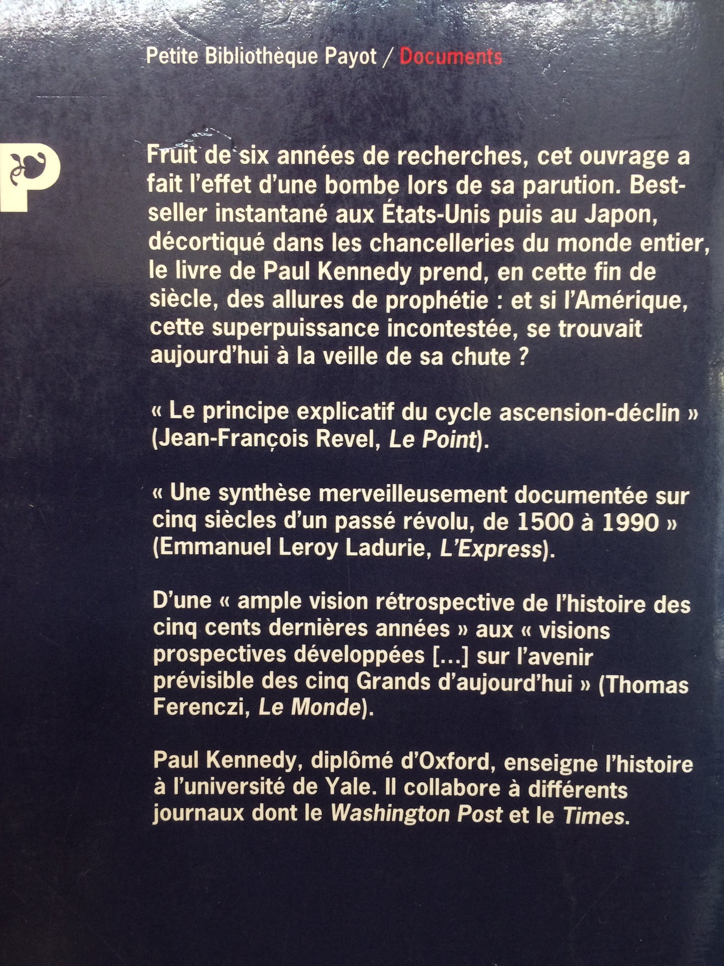 NAISSANCE ET DÉCLIN DES GRANDES PUISSANCES