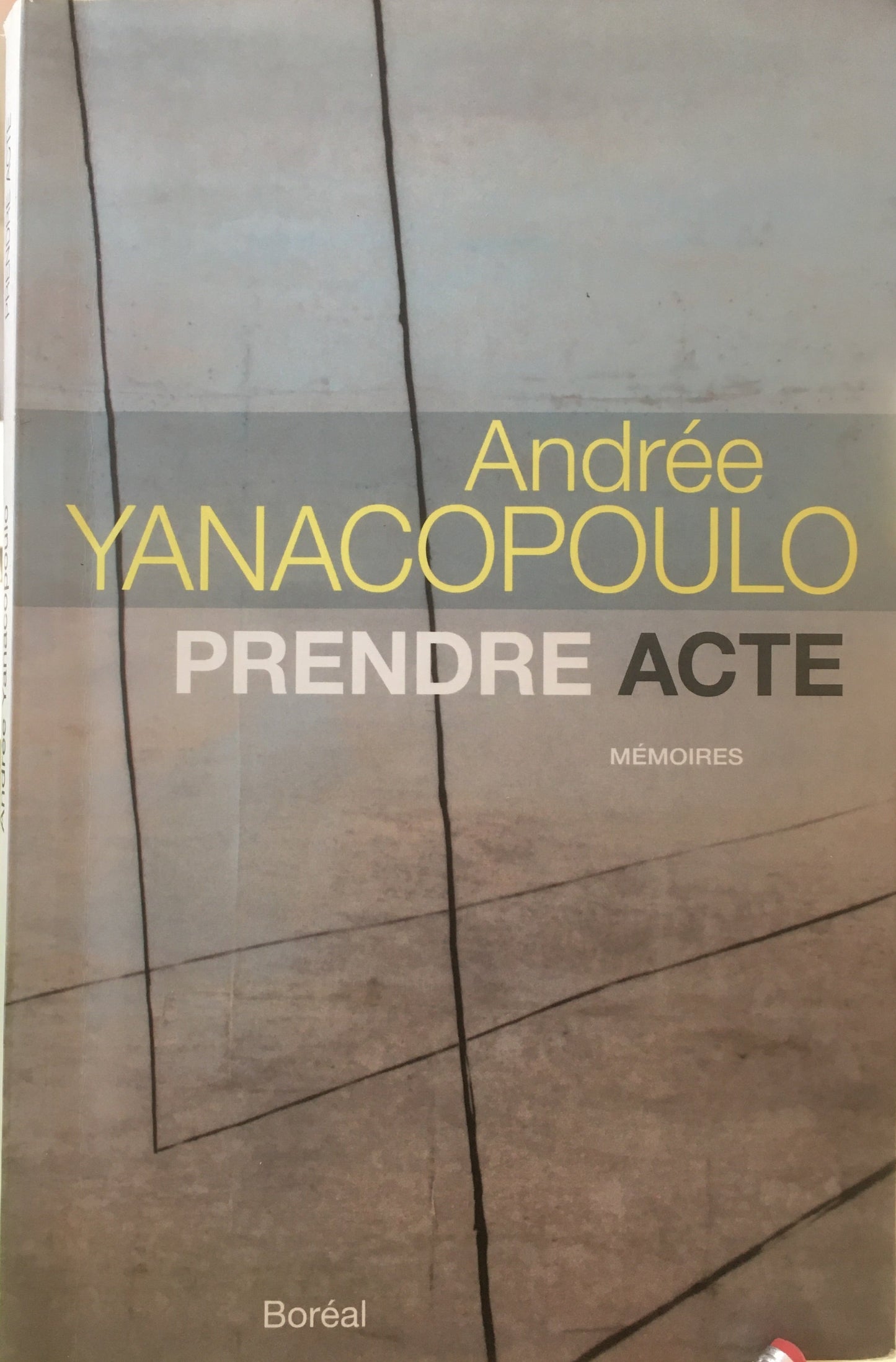 PRENDRE ACTE - Mémoires