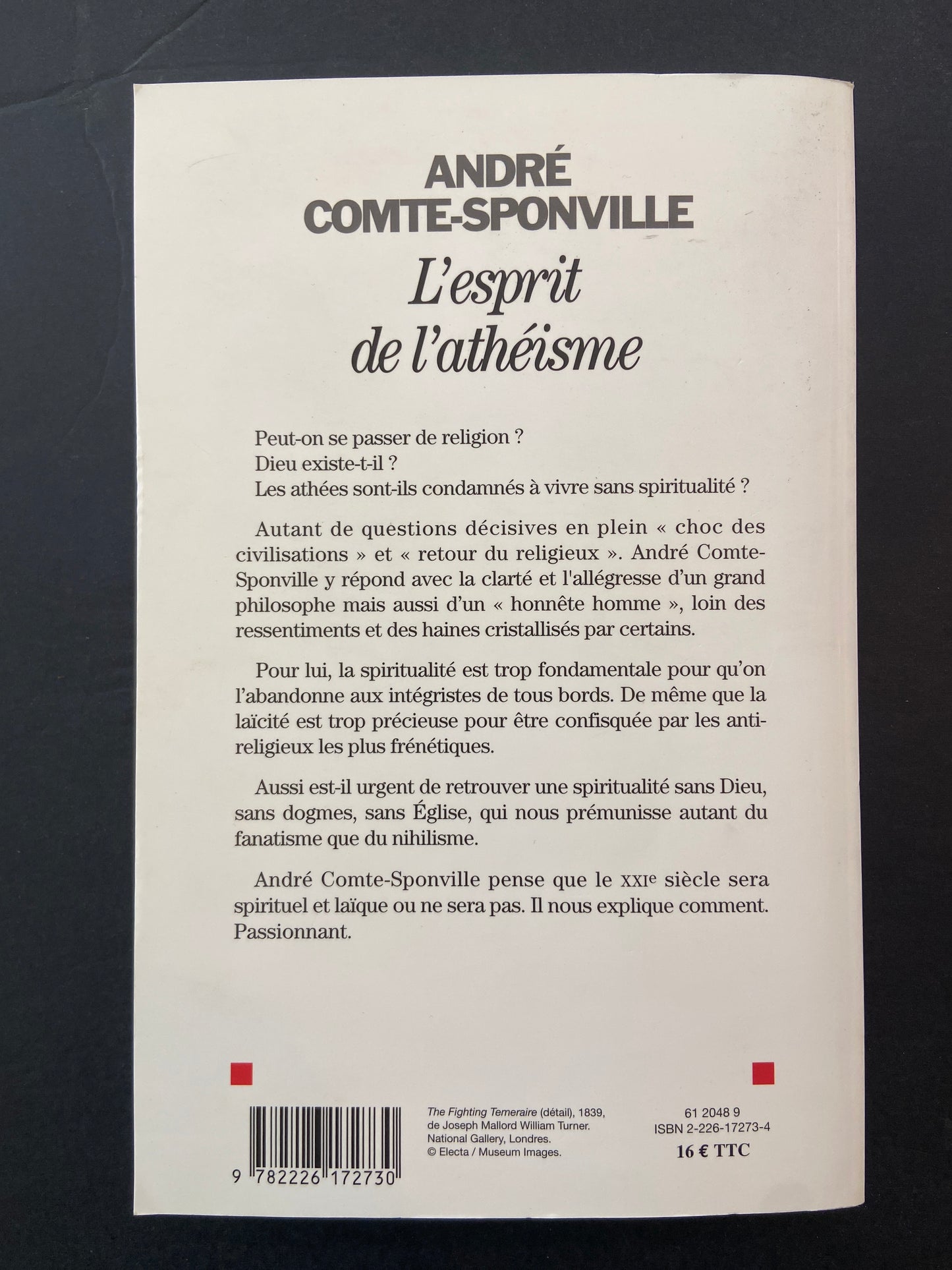 L'ESPRIT DE L'ATHÉISME - INTRODUCTION À UNE SPIRITUALITÉ SANS DIEU