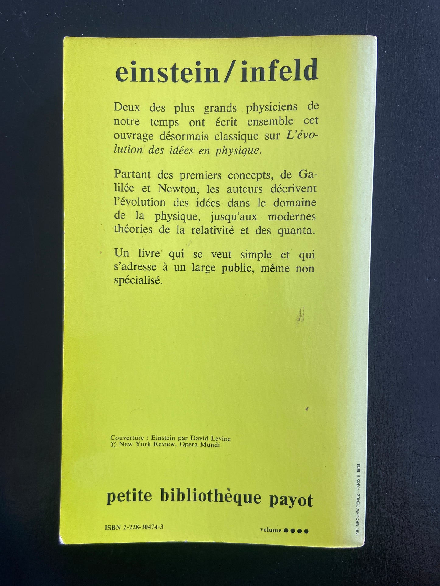 L'ÉVOLUTION DES IDÉES EN PHYSIQUE
