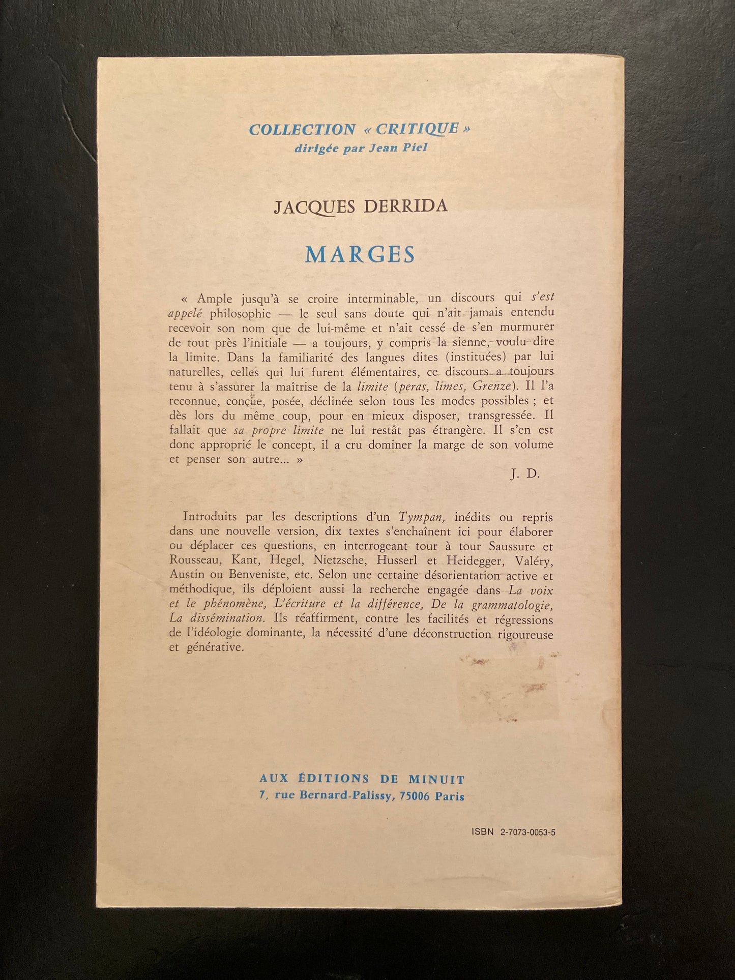 MARGES DE LA PHILOSOPHIE