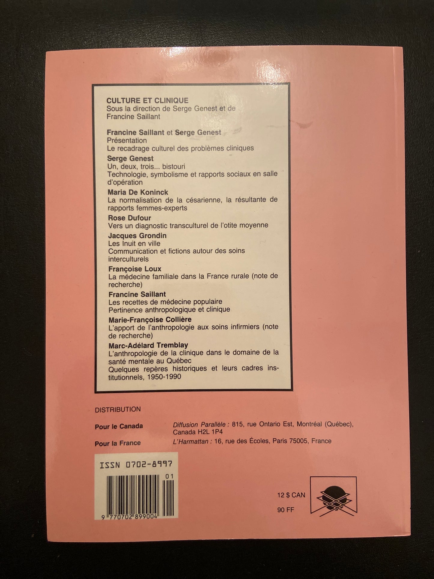 ANTHROPOLOGIE ET SOCIÉTÉ - VOL.14-1 CULTURE ET CLINIQUE