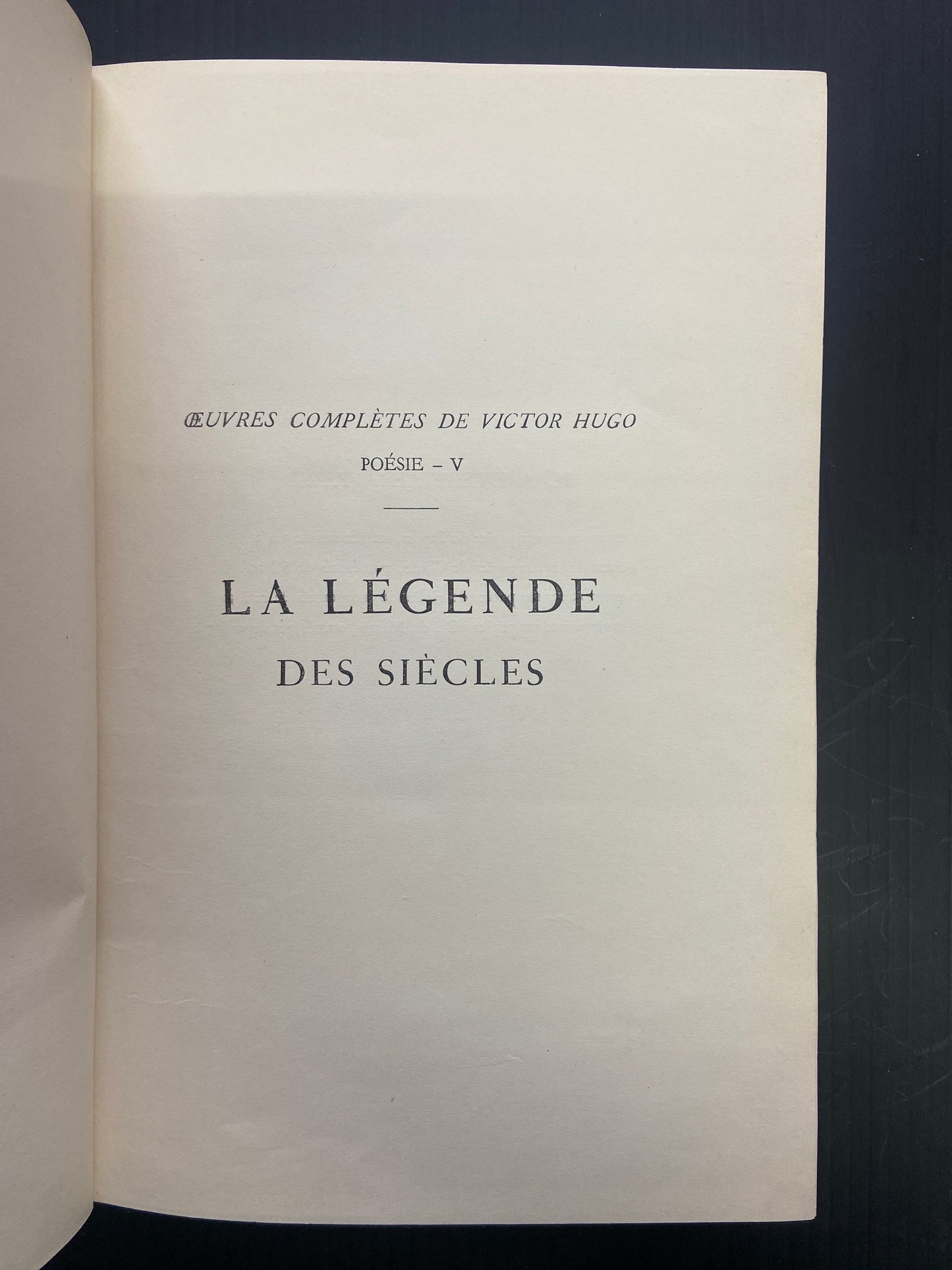 LA LÉGENDE DES SIÈCLES - TOME PREMIER