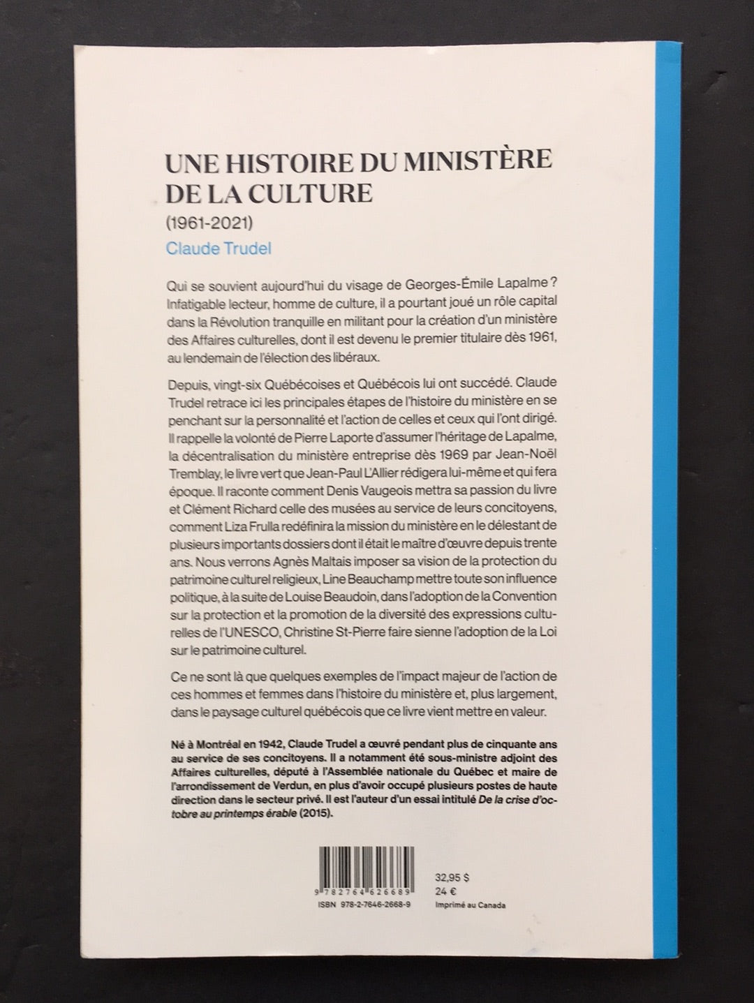 UNE HISTOIRE DU MINISTÈRE DE LA CULTURE (1961-2021)
