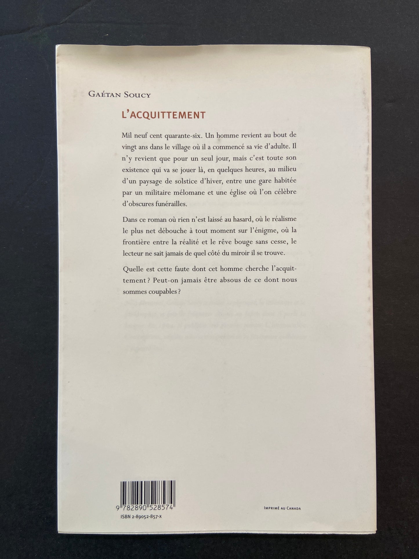 L' ACQUITTEMENT