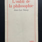 L'OUBLI DE LA PHILOSOPHIE