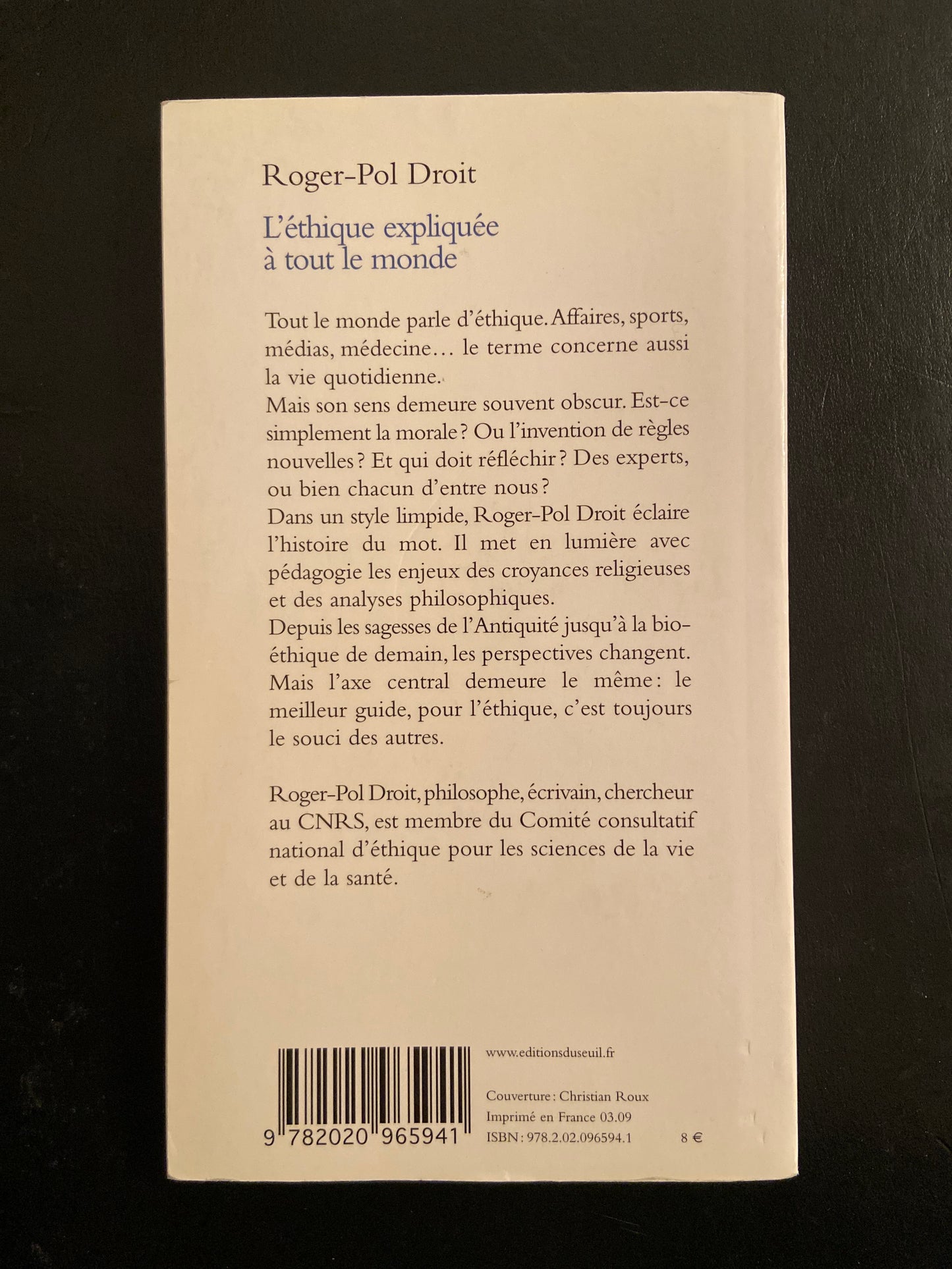 L'ÉTHIQUE EXPLIQUÉE À TOUT LE MONDE