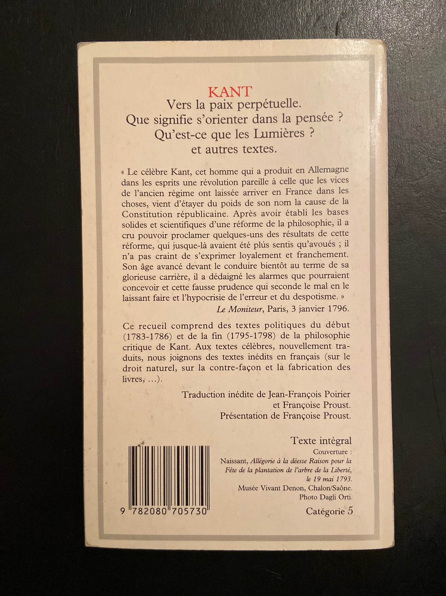 VERS LA PAIX PERPÉTUELLE