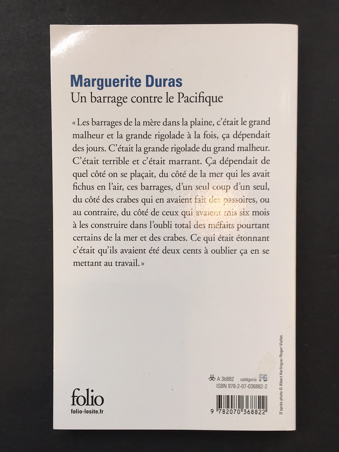UN BARRAGE CONTRE LE PACIFIQUE