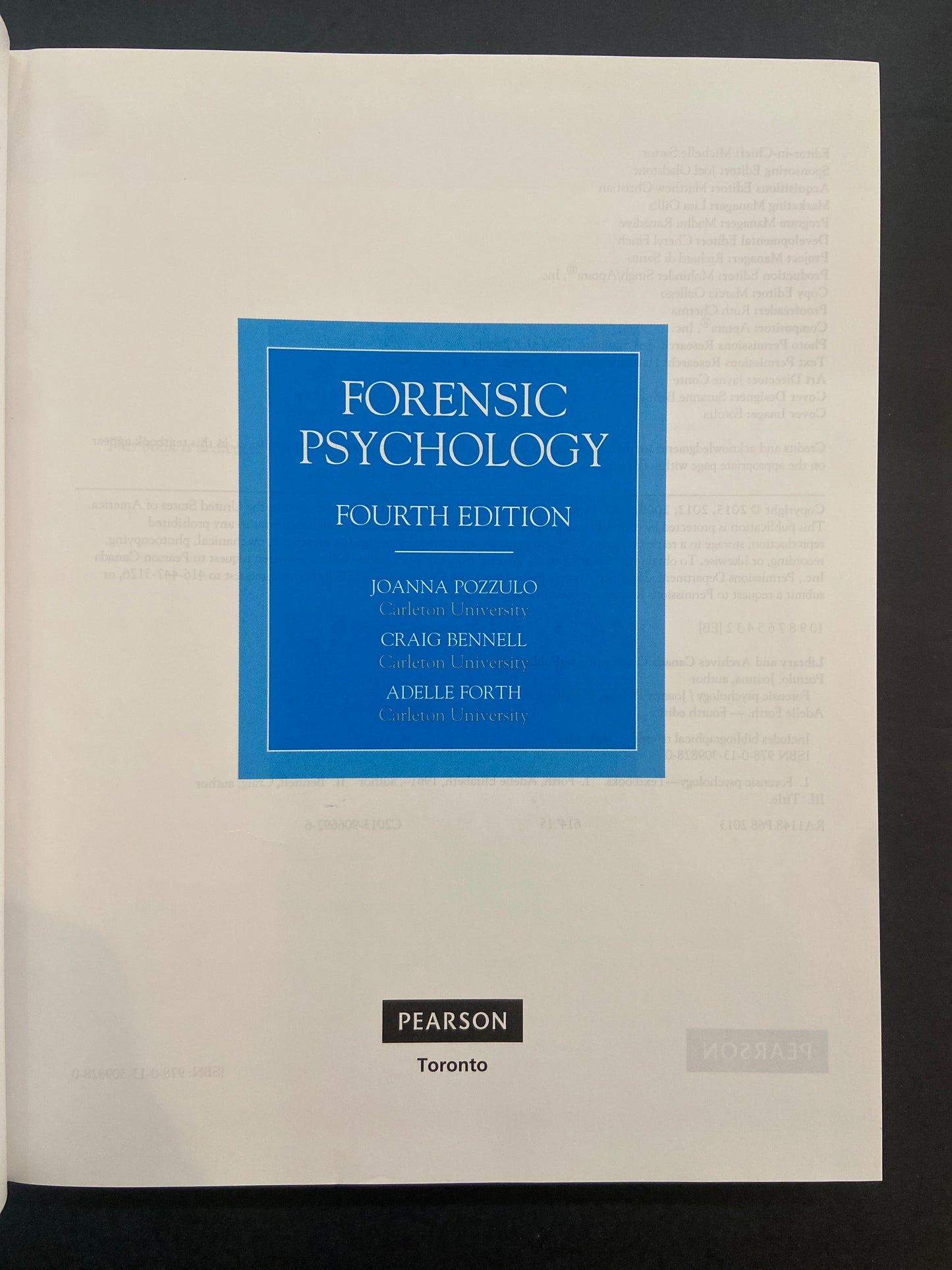 FORENSIC PSYCHOLOGY