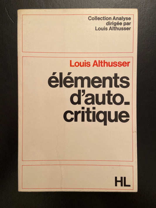 ÉLÉMENTS D'AUTO-CRITIQUES