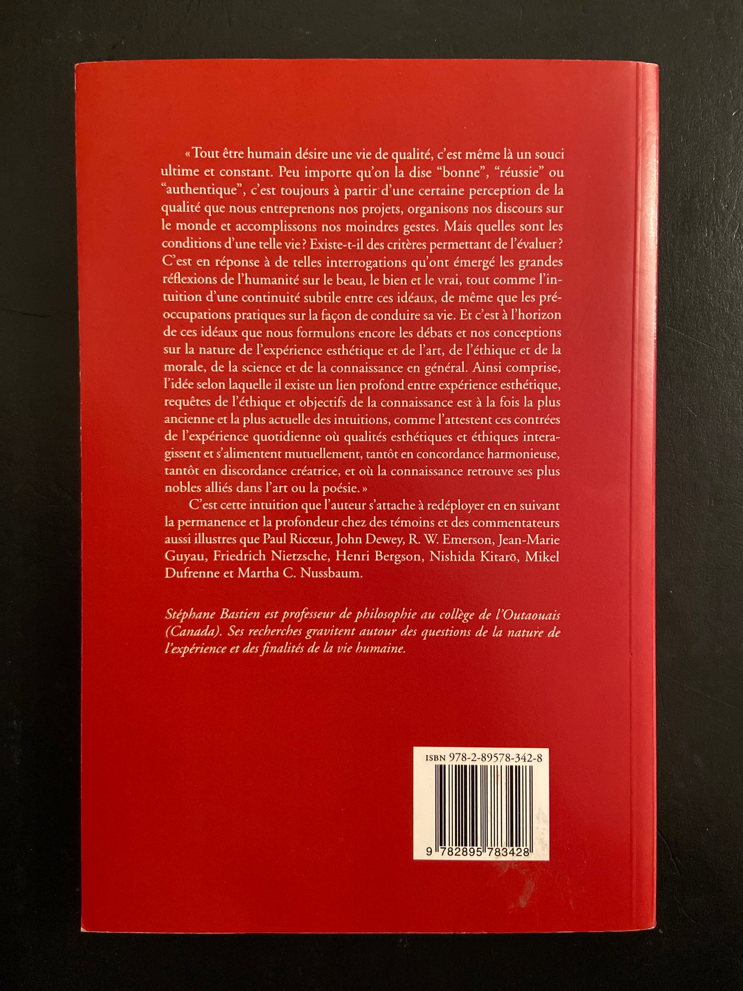 POÉTIQUE DE L'EXPÉRIENCE