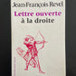 LETTRE OUVERTE À LA DROITE