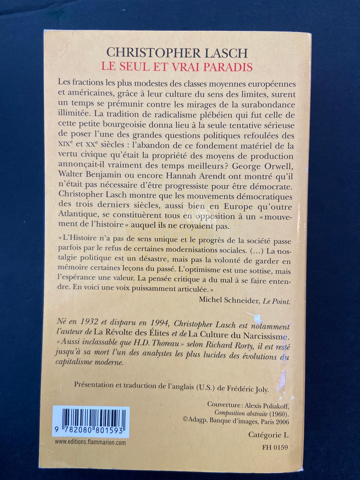 LE SEUL ET VRAI PARADIS - UNE HISTOIRE DE L'IDÉOLOGIE DU PROGRÈS ET DE SES CRITIQUES