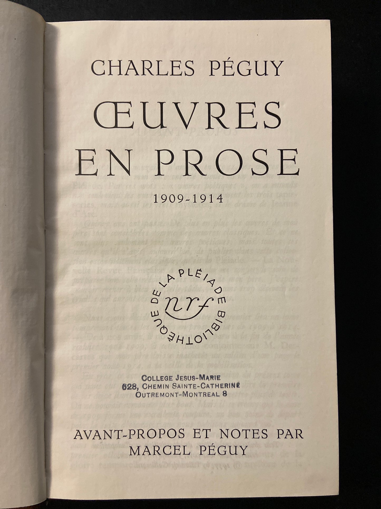 CHARLES PÉGUY - ŒUVRES EN PROSE 1909-1914