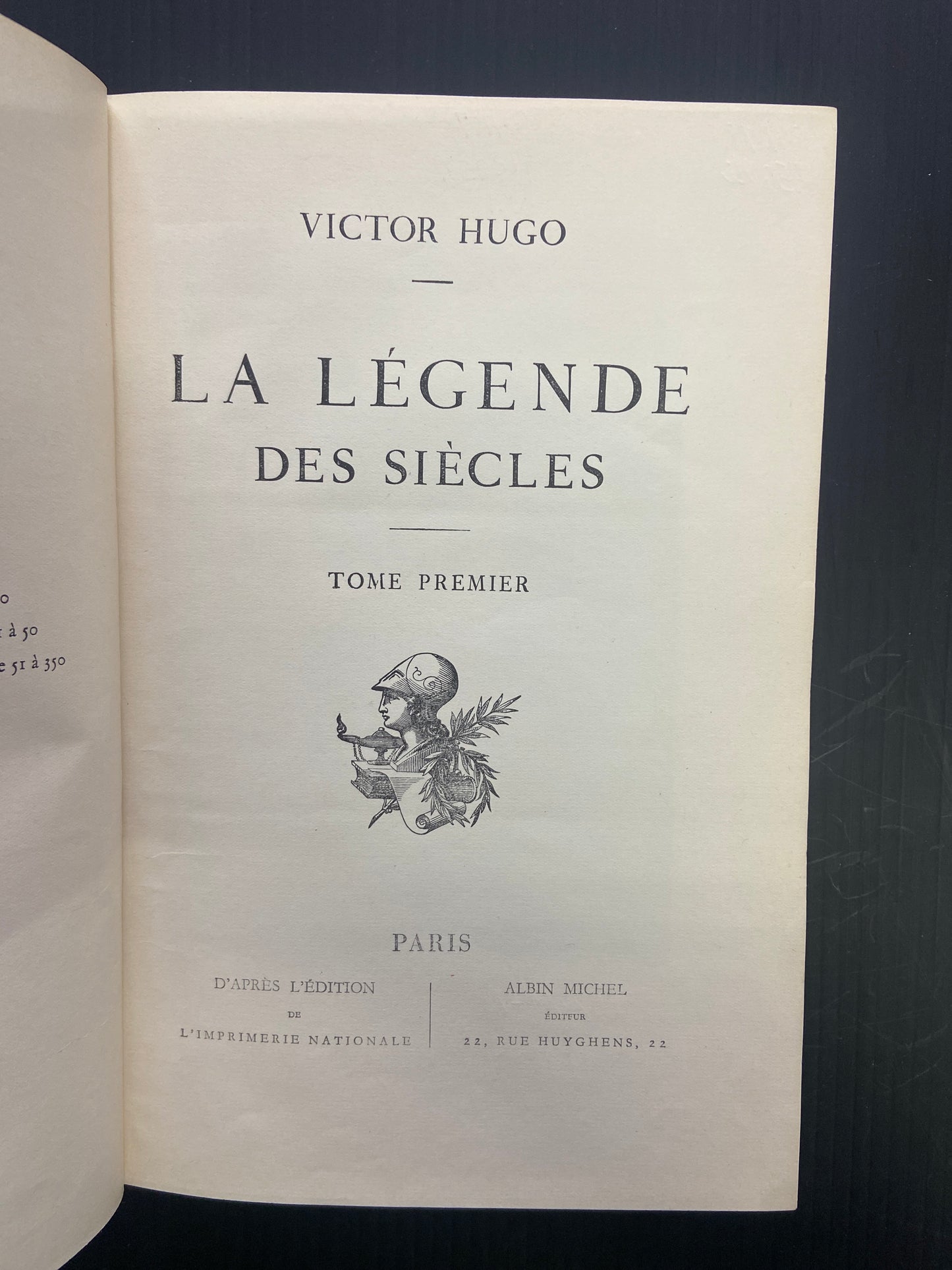 LA LÉGENDE DES SIÈCLES - TOME PREMIER