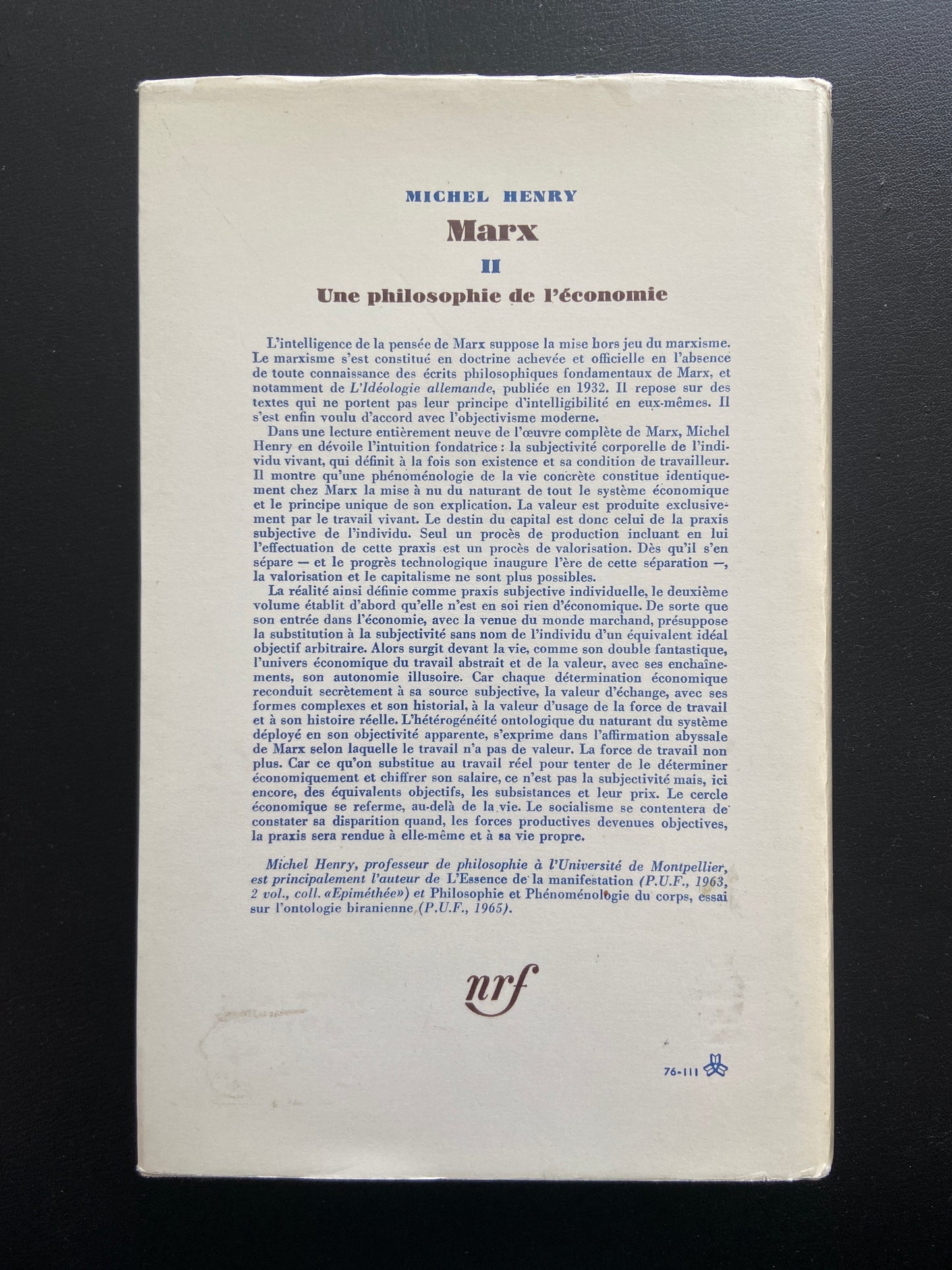 MARX -TOMES I ET II