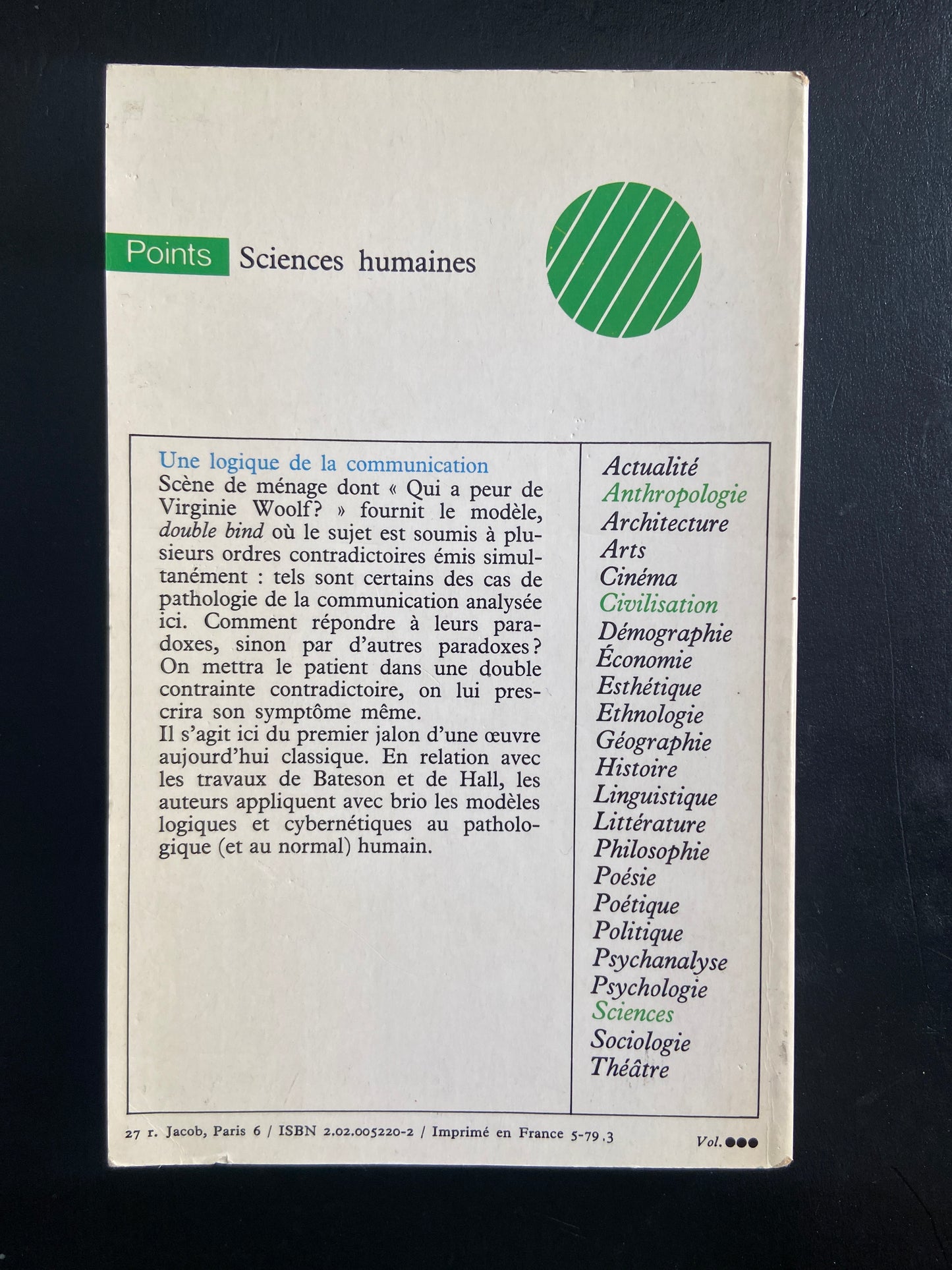 UNE LOGIQUE DE LA COMMUNICATION