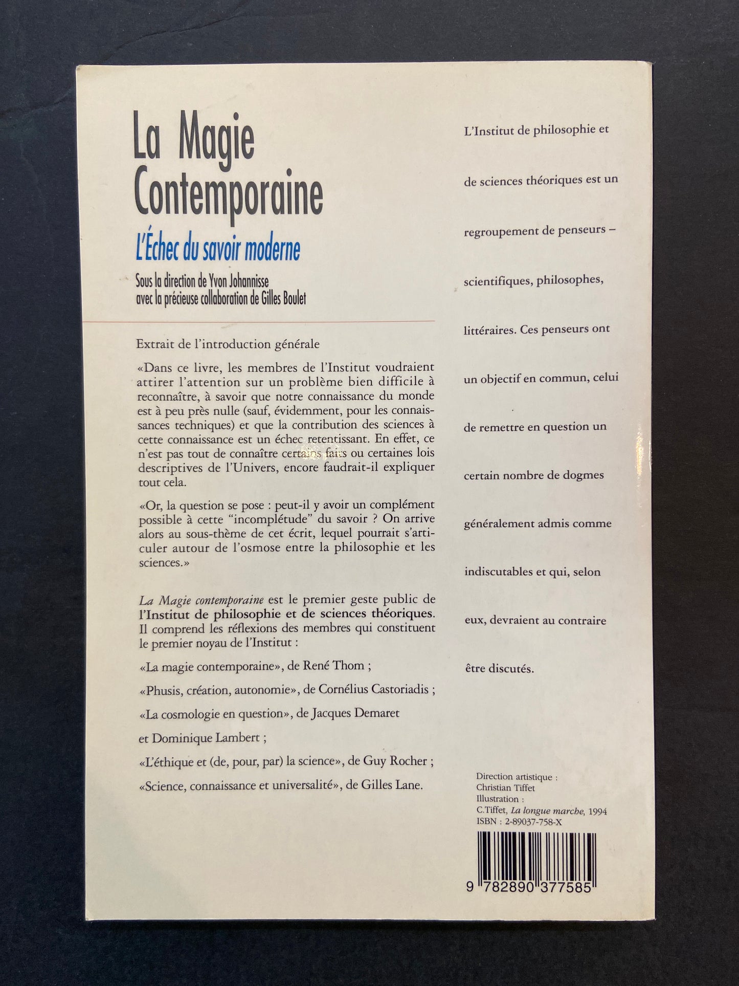 LA MAGIE CONTEMPORAINE - L'ÉCHEC DU SAVOIR MODERNE