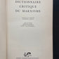 DICTIONNAIRE CRITIQUE DU MARXISME