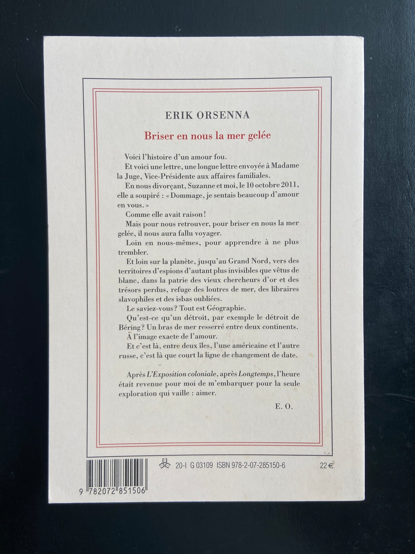 BRISER EN NOUS LA MER GELÉE