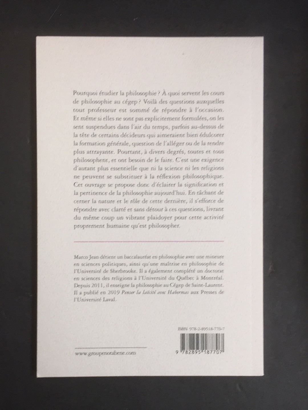 LA PHILOSOPHIE AUJOURD'HUI - UN PLAIDOYER