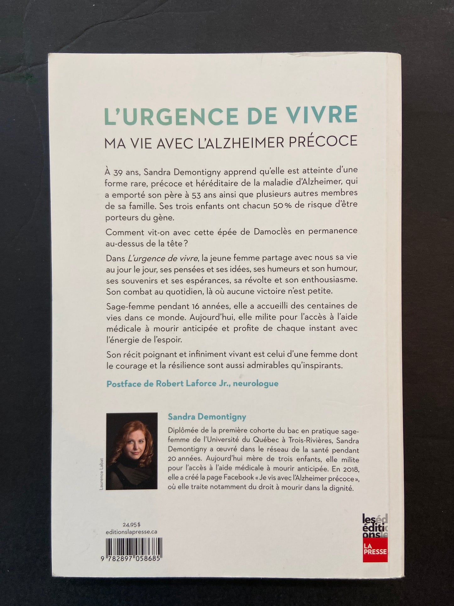 L'URGENCE DE VIVRE - MA VIE AVEC L'ALZHEIMER PRÉCOCE