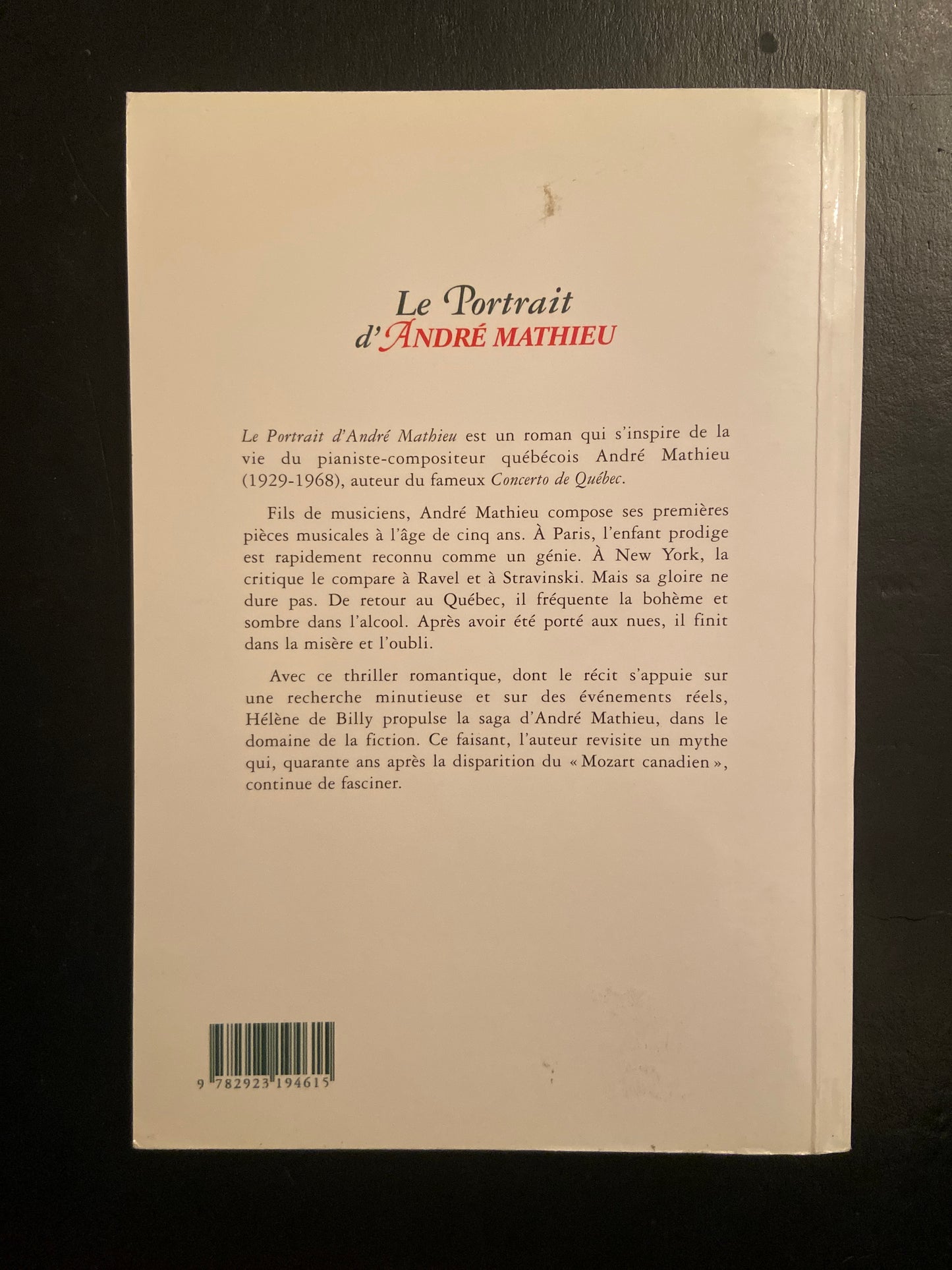 LE PORTRAIT D'ANDRÉ MATHIEU