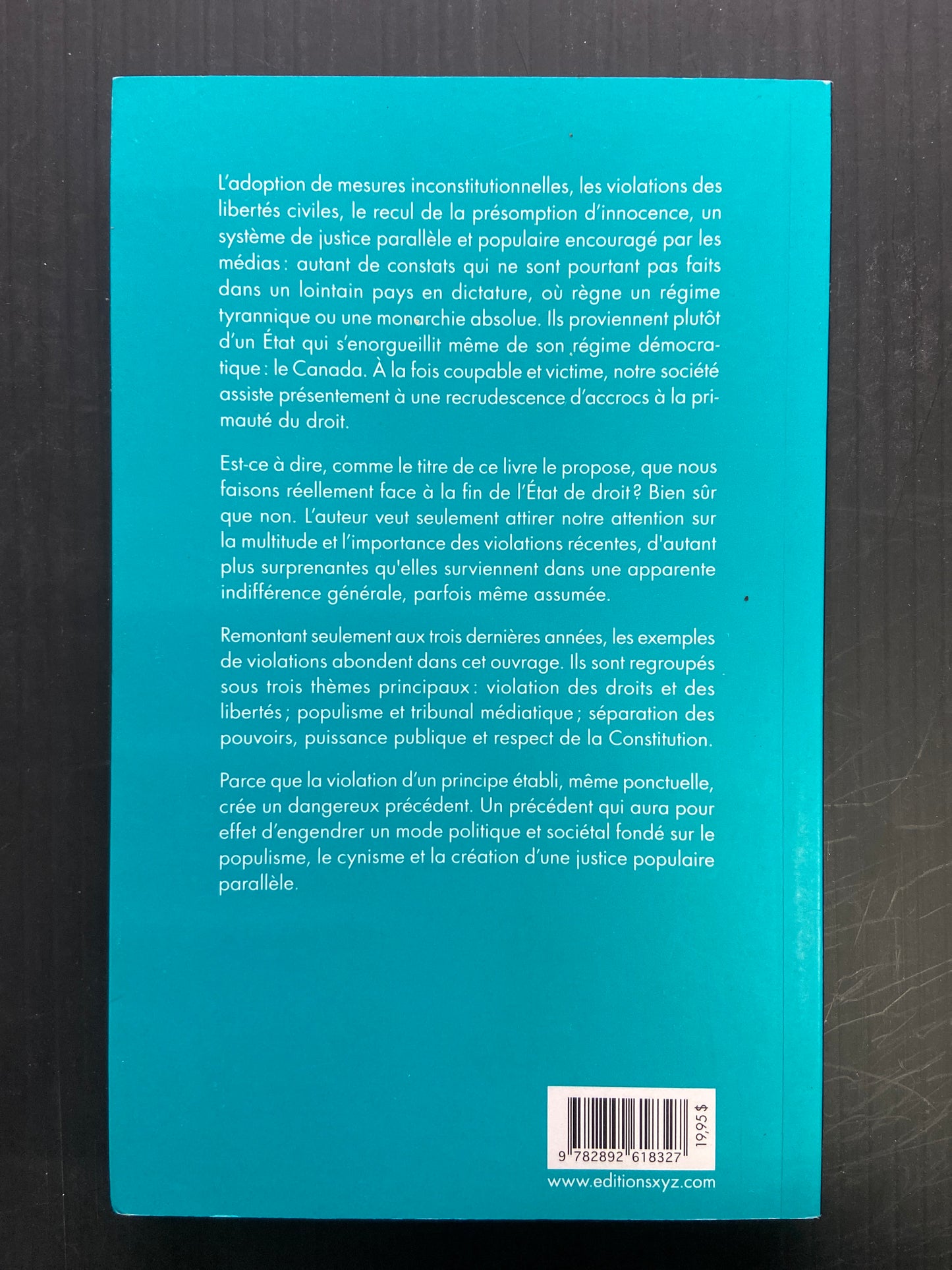 LA FIN DE L'ÉTAT DE DROIT?