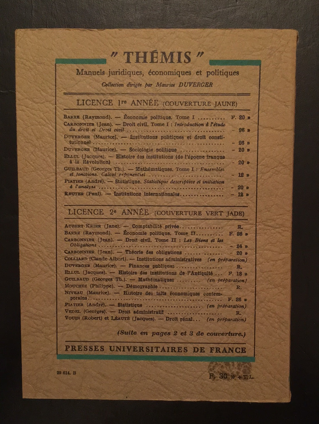 HISTOIRE DE LA PENSÉE ÉCONOMIQUE