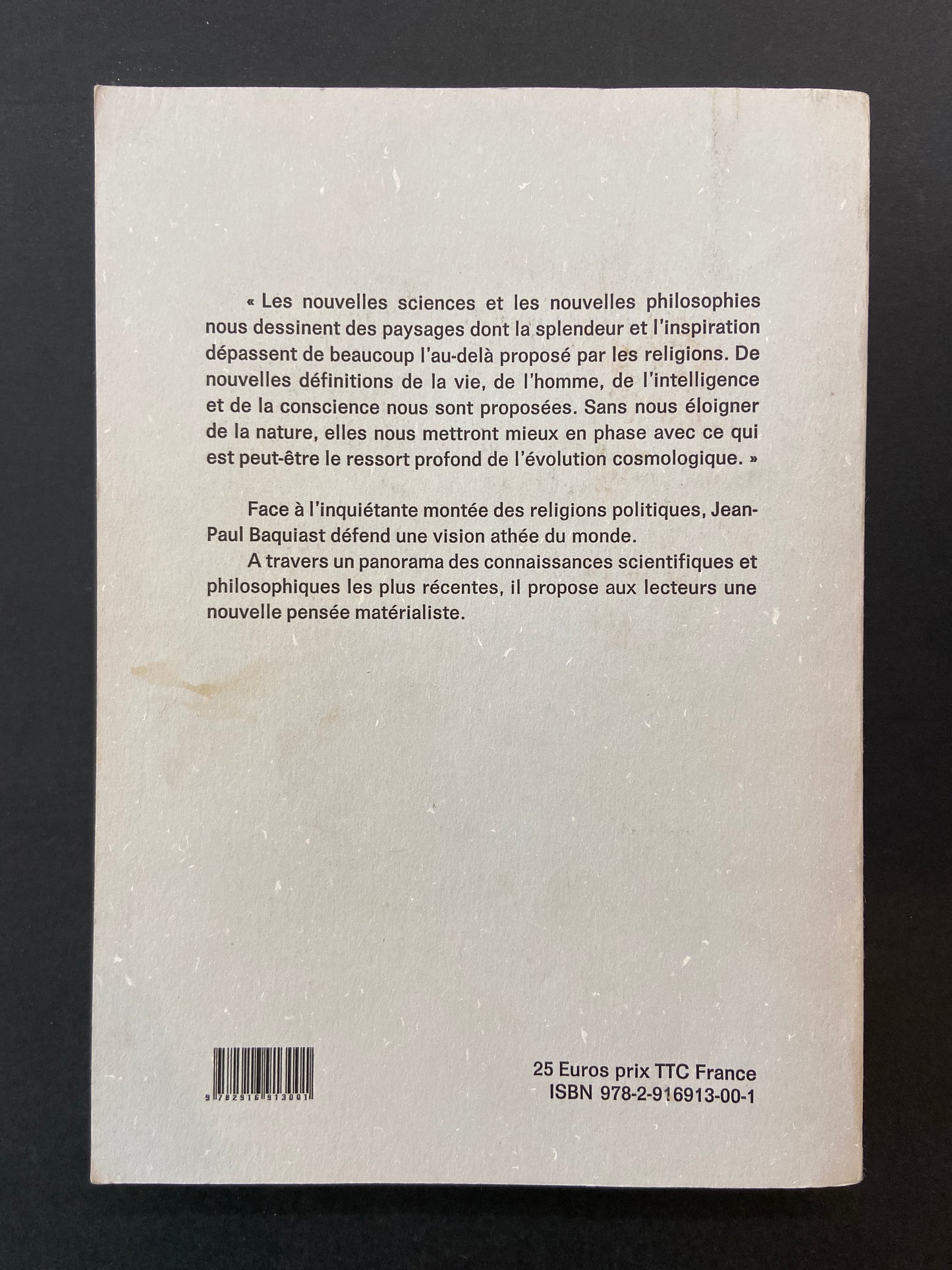 POUR UN PRINCIPE MATÉRIALISTE FORT