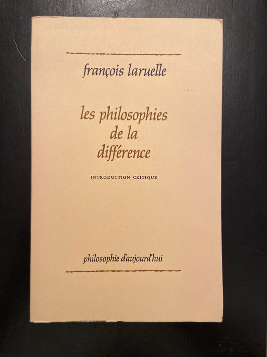 LES PHILOSOPHIES DE LA DIFFÉRENCE
