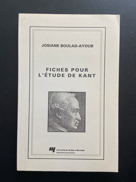 FICHES POUR L'ÉTUDE DE KANT