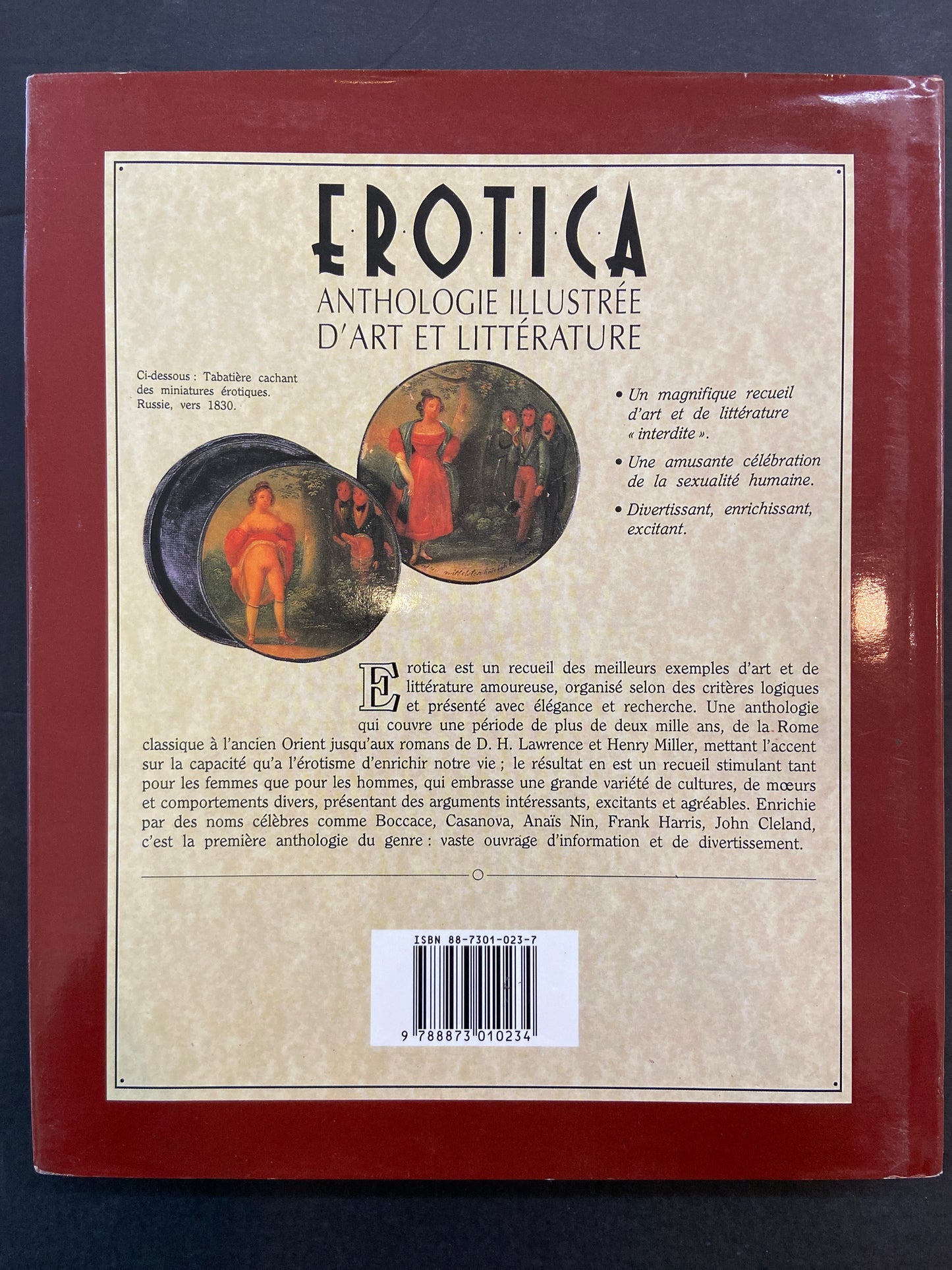 EROTICA - ANTHOLOGIE ILLUSTRÉE D'ART ET LITTÉRATURE