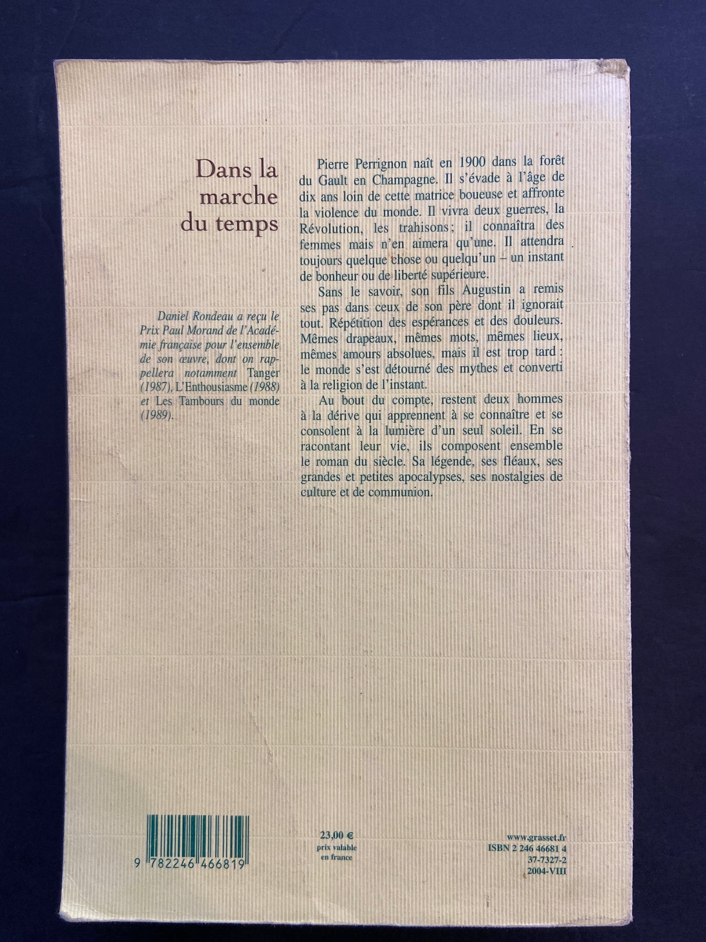 DANS LA MARCHE DU TEMPS