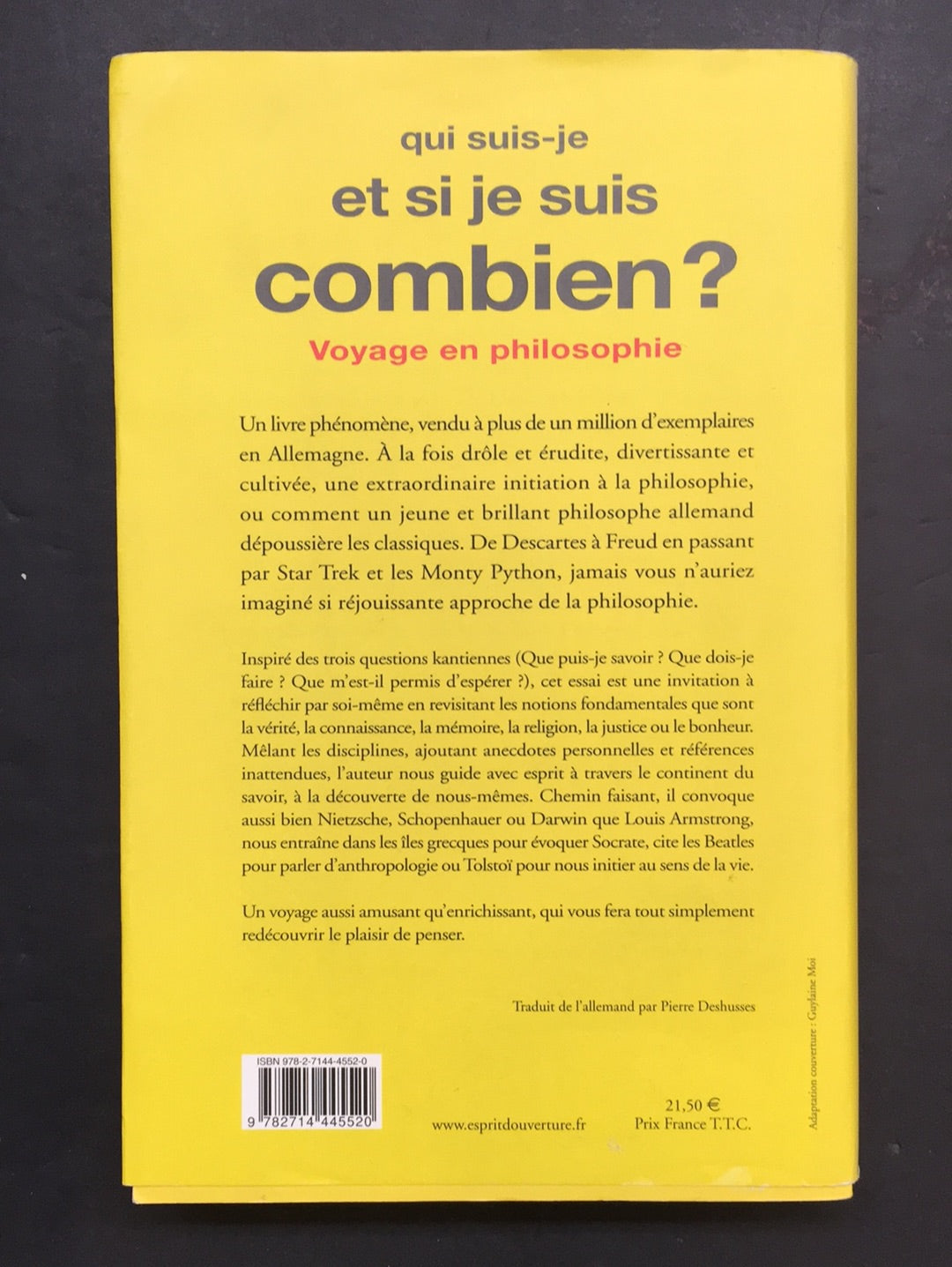 QUI SUIS-JE ET SI JE SUIS COMBIEN?