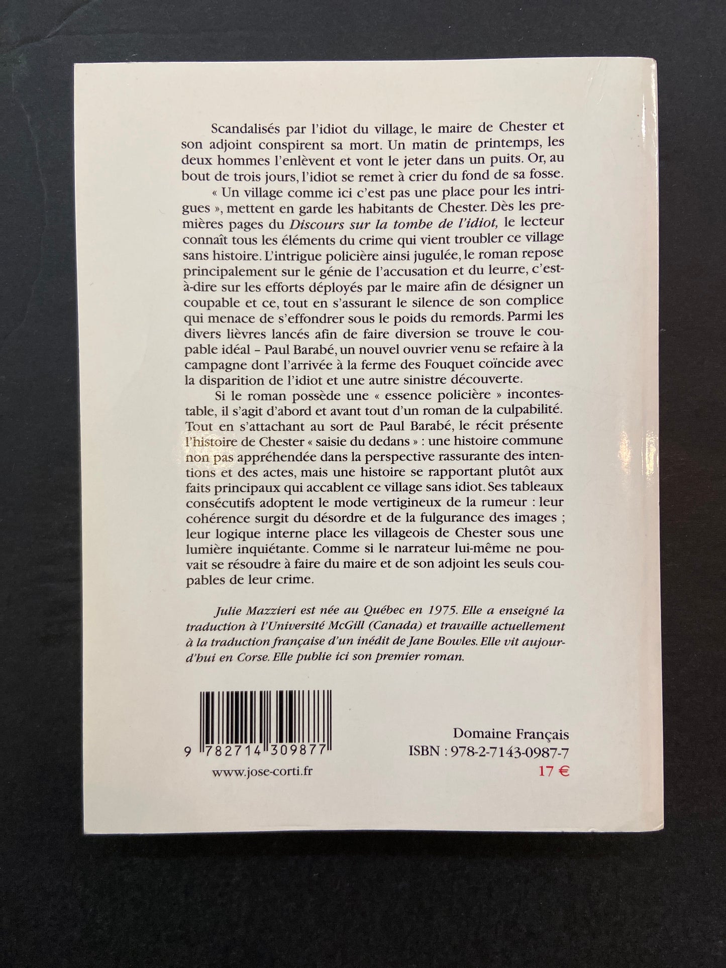 LE DISCOURS SUR LA TOMBE DE L'IDIOT